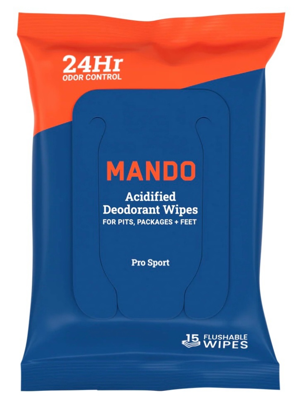 3/$12 Mando Pro Sport Acidified Deodorant Wipes 15 Count